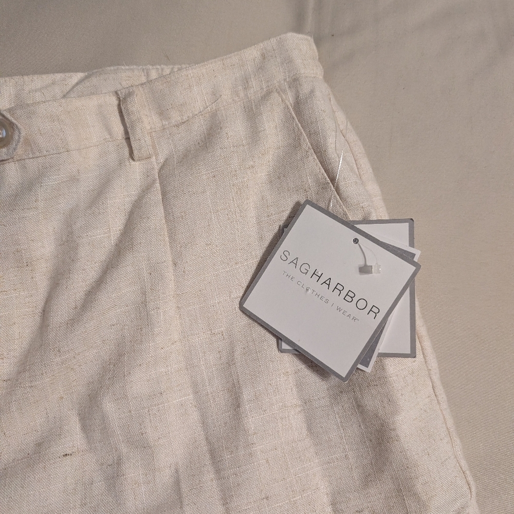 Sag Harbor harbor Women's Linen Pants - Picture 3 of 10